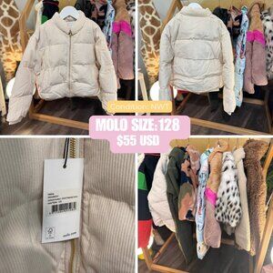 Molo Kids Helina Pearled Ivory Jacket - 8Y